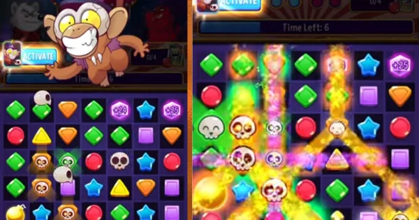 Match Masters Monkey Joo Joo Booster Skulls Explosion Combo Screenshot